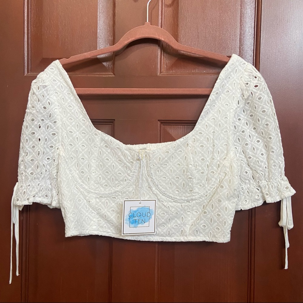 Eyelet crop top